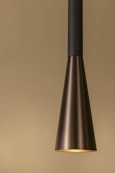 Lucide JOAKIM - Pendant light - Ø 7,7 cm - LED Dim. - CCT - 1x7W 2700K/4000K - With replaceable LED module - Coffee - Premium